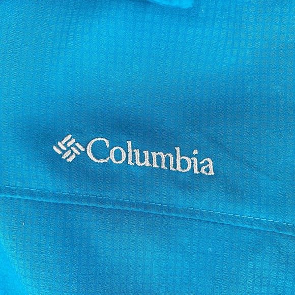 Columbia Omni-Shade Top Blue short sleeve button up women sz XS - Picture 3 of 10